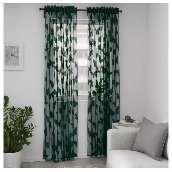 Ikea Accents Nasselfjaril Lace Butterfly Curtains57x 98 Poshmark